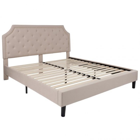 Flash Furniture Brighton King Platform Bed Set-Beige SL-BM10-4-GG