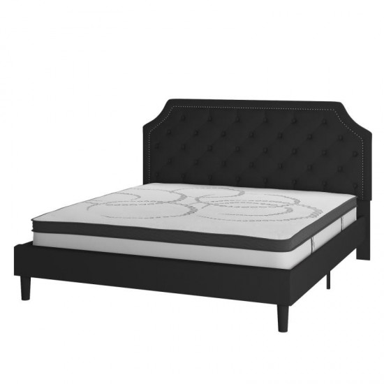Flash Furniture Brighton King Platform Bed Set-Black SL-BM10-8-GG