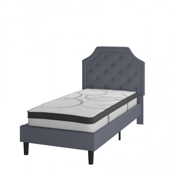 Flash Furniture Brighton Twin Platform Bed Set-Gray SL-BM10-9-GG