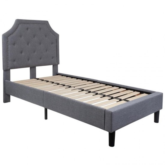 Flash Furniture Brighton Twin Platform Bed Set-Gray SL-BM10-9-GG