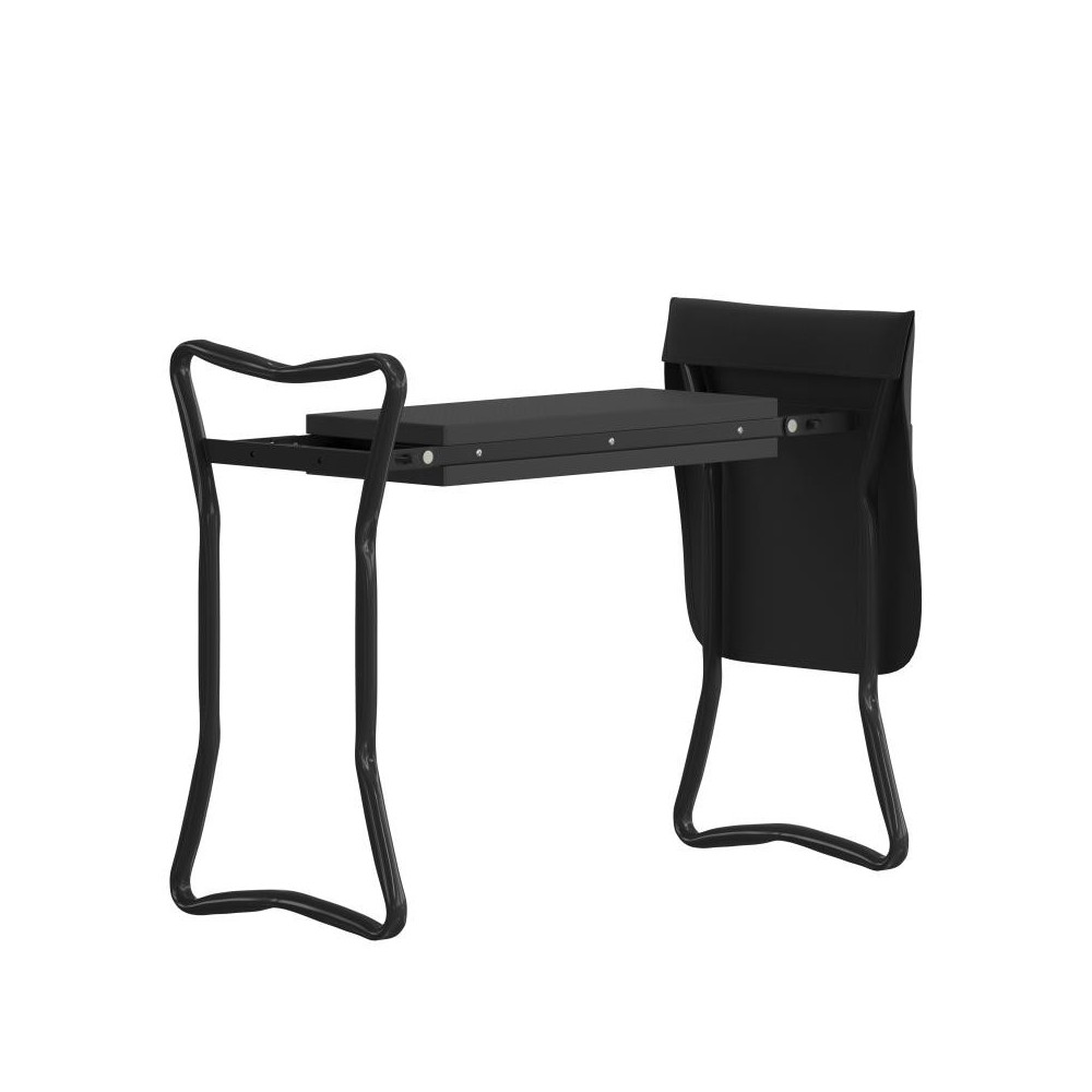 Flash Furniture Assisi Black Metal Garden Kneeler TLH-105-BK-GG