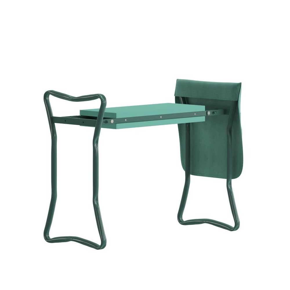 Flash Furniture Assisi Green Metal Garden Kneeler TLH-105-GR-GG