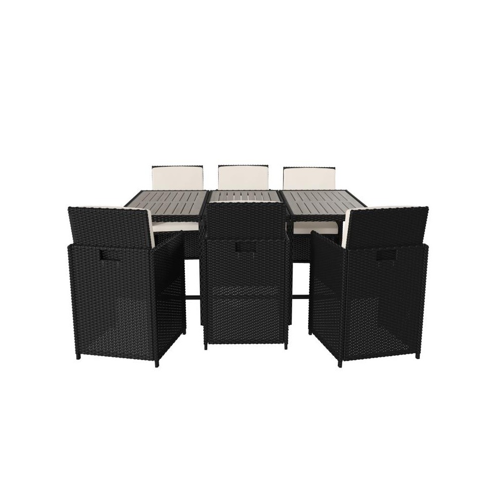 Flash Furniture Peregrine 7 PC Gray/Black Patio Set TW-3WBE00-GY-GG Flash Furniture Peregrine 7 PC Gray/Black Patio Set TW-3WBE00-GY-GG