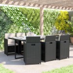 Flash Furniture Peregrine 7 PC Gray/Black Patio Set TW-3WBE00-GY-GG