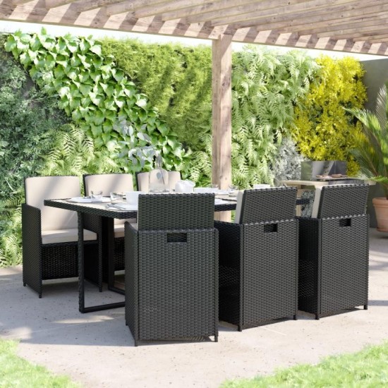 Flash Furniture Peregrine 7 PC Gray/Black Patio Set TW-3WBE00-GY-GG