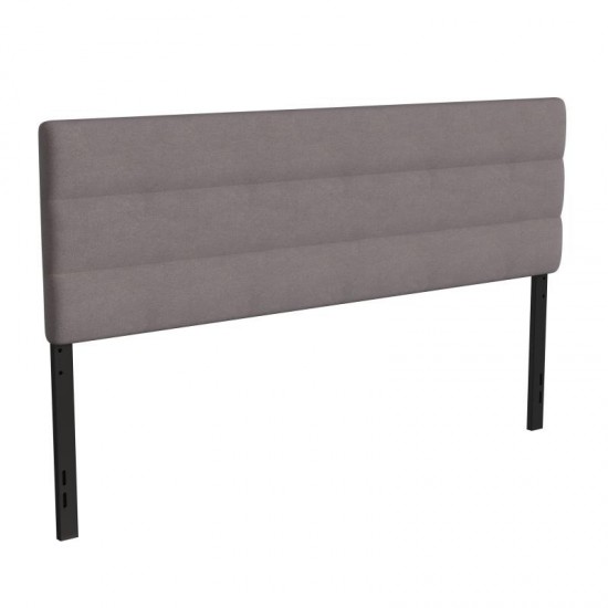 Flash Furniture Paxton Gray Tufted King Headboard TW-3WLHB21-GY-K-GG