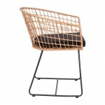 Flash Furniture Devon 3PC Natural Rattan Bistro Set TW-VN01516-NAT-GG
