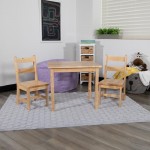 Flash Furniture Kyndl Kids Natural Table & Chair Set TW-WTCS-1001-NAT-GG