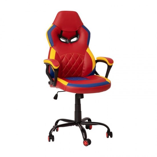 Flash Furniture Stone Red/Yellow Swivel Gaming Chair UL-A074-RD-GG