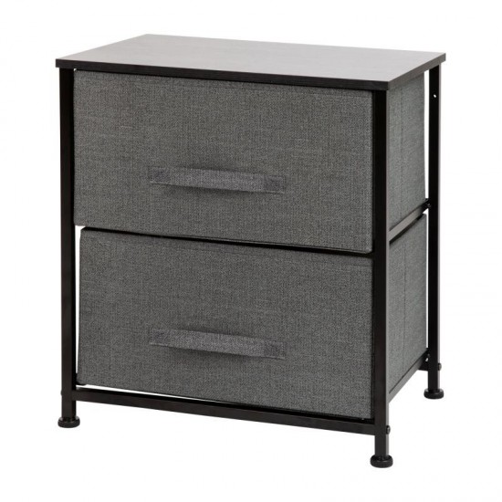 Flash Furniture Harris Black/Gray 2 Drawer Organizer WX-5L200-BK-GR-GG