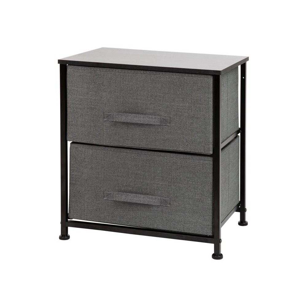 Flash Furniture Harris Black/Gray 2 Drawer Organizer WX-5L200-BK-GR-GG