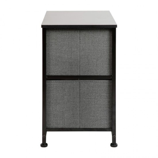 Flash Furniture Harris Black/Gray 2 Drawer Organizer WX-5L200-BK-GR-GG