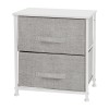 Flash Furniture Harris White/Gray 2 Drawer Organizer WX-5L200-WH-GR-GG