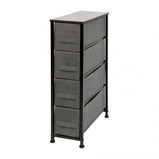 Flash Furniture Harris Black/Gray Tall Organizer WX-5L203-BK-GR-GG