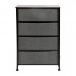 Flash Furniture Harris Black/Gray Tall Organizer WX-5L203-BK-GR-GG