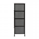 Flash Furniture Harris Black/Gray Tall Organizer WX-5L203-X-BK-GR-GG