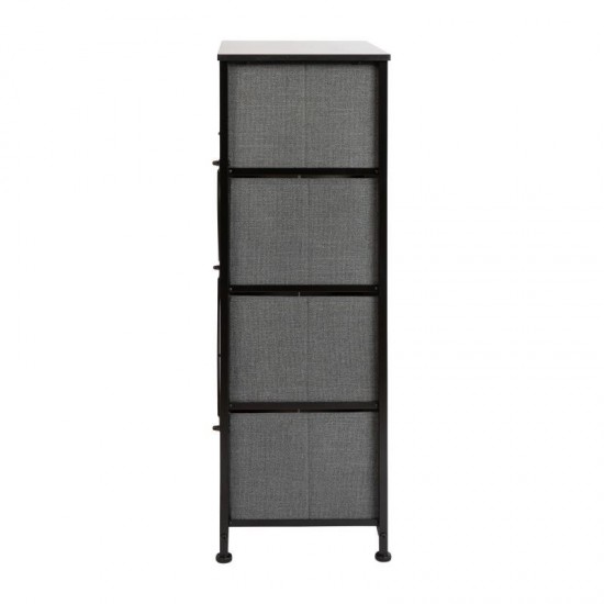 Flash Furniture Harris Black/Gray Tall Organizer WX-5L203-X-BK-GR-GG