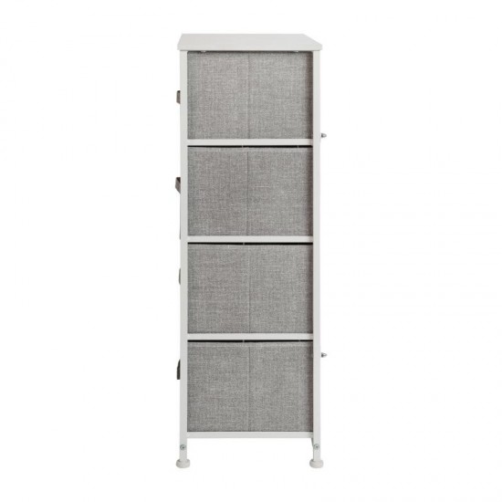 Flash Furniture Harris White/Gray Tall Organizer WX-5L203-X-WH-GR-GG