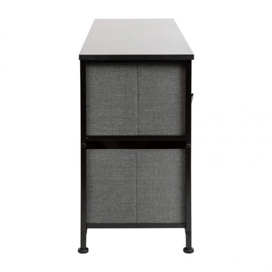 Flash Furniture Harris Black/Gray Chest Organizer WX-5L206-X-BK-GR-GG