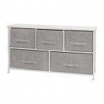 Flash Furniture Harris White/Gray Chest Organizer WX-5L206-X-WH-GR-GG