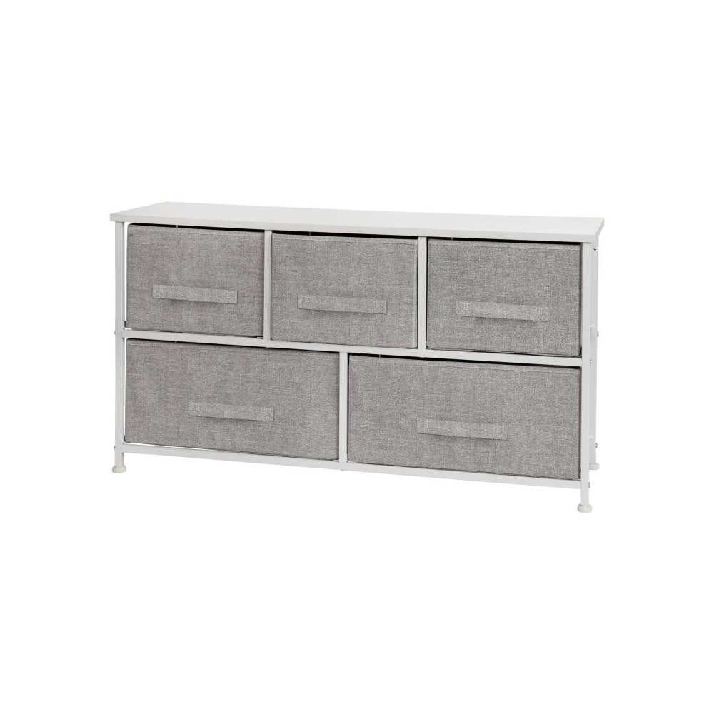 Flash Furniture Harris White/Gray Chest Organizer WX-5L206-X-WH-GR-GG