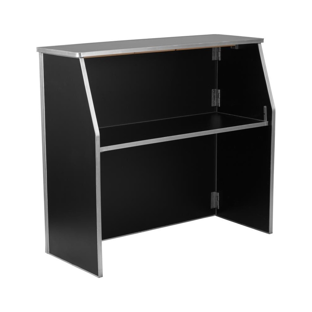 Flash Furniture Amara 4' Black Foldable Bar XA-BAR-48-BK-GG