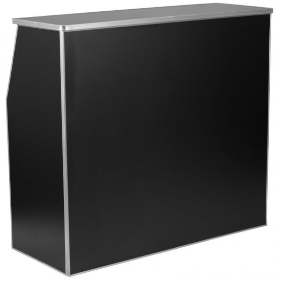 Flash Furniture Amara 4' Black Foldable Bar XA-BAR-48-BK-GG