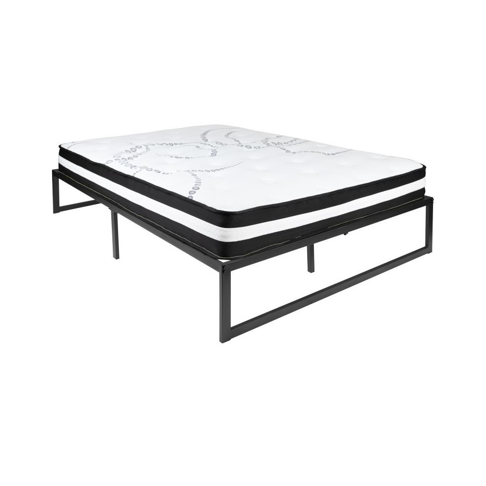 Flash Furniture Louis Full Bed Frame & Mattress Set XU-BD10001-10PSM-F-GG