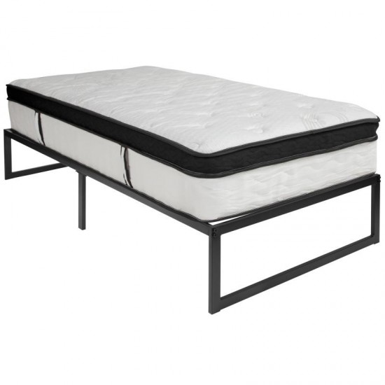 Flash Furniture Louis Twin Bed Frame & Mattress Set XU-BD10001-12MFM-T-GG