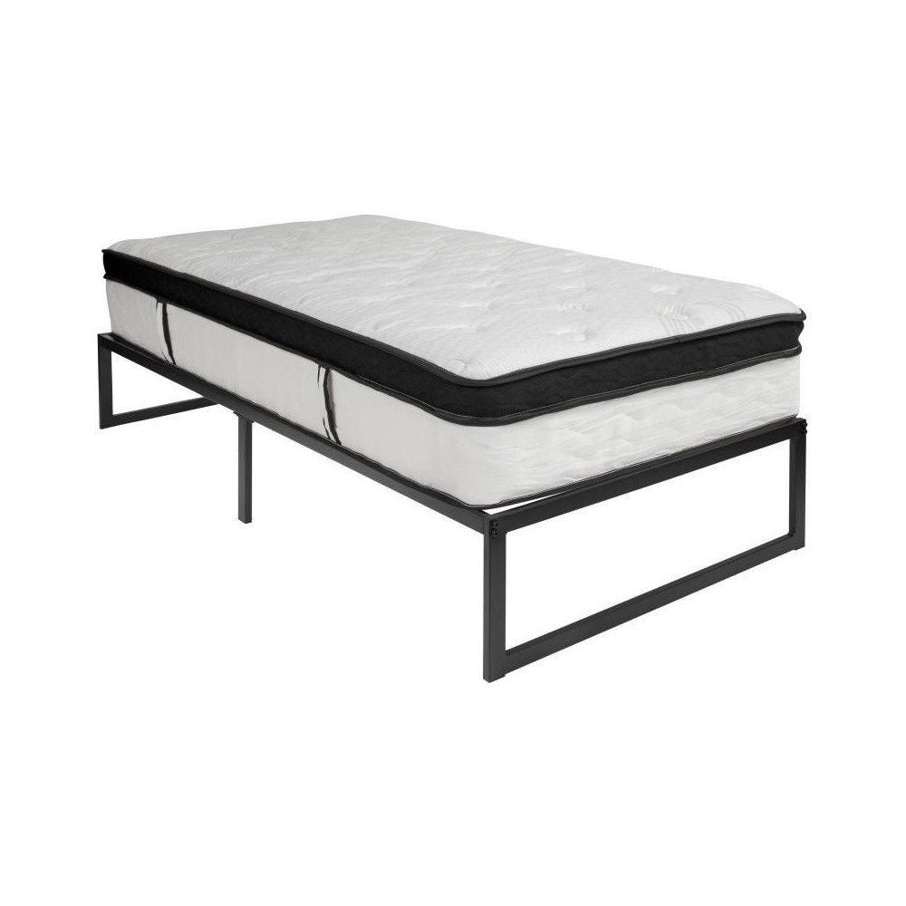 Flash Furniture Louis Twin Bed Frame & Mattress Set XU-BD10001-12MFM-T-GG