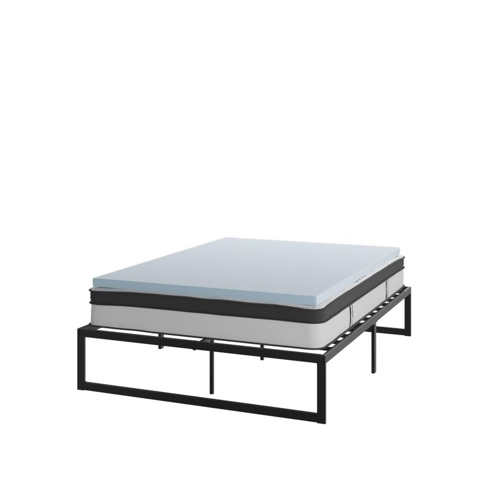 Flash Furniture Leo Mattress, Frame & Topper Set XU-BD10-10PSM2M35-Q-GG