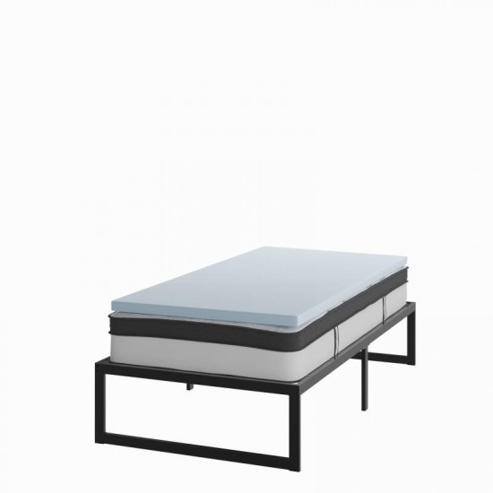 Flash Furniture Leo Mattress, Frame & Topper Set XU-BD10-10PSM2M35-T-GG