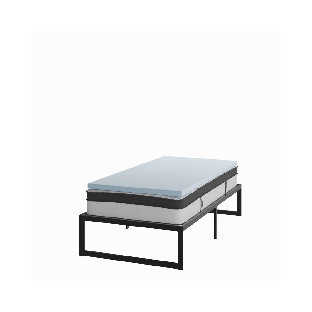 Flash Furniture Leo Mattress, Frame & Topper Set XU-BD10-10PSM2M35-T-GG