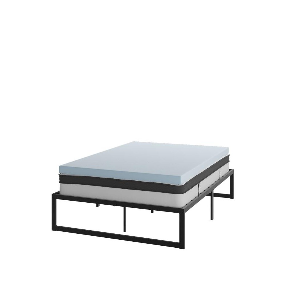 Flash Furniture Leo Mattress, Frame & Topper Set XU-BD10-10PSM3M35-F-GG