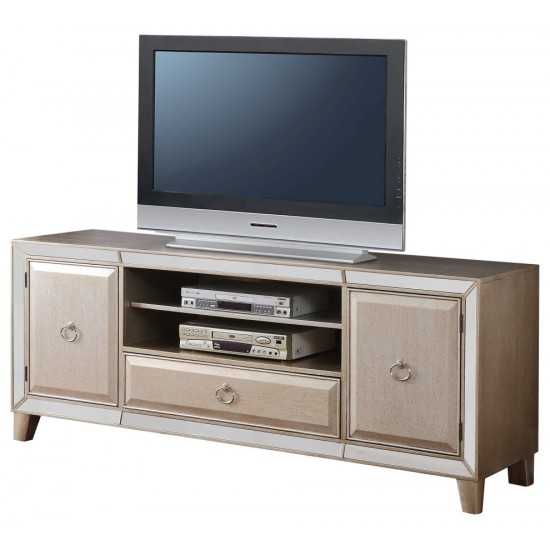 ACME Voeville TV Stand, Antique Silver