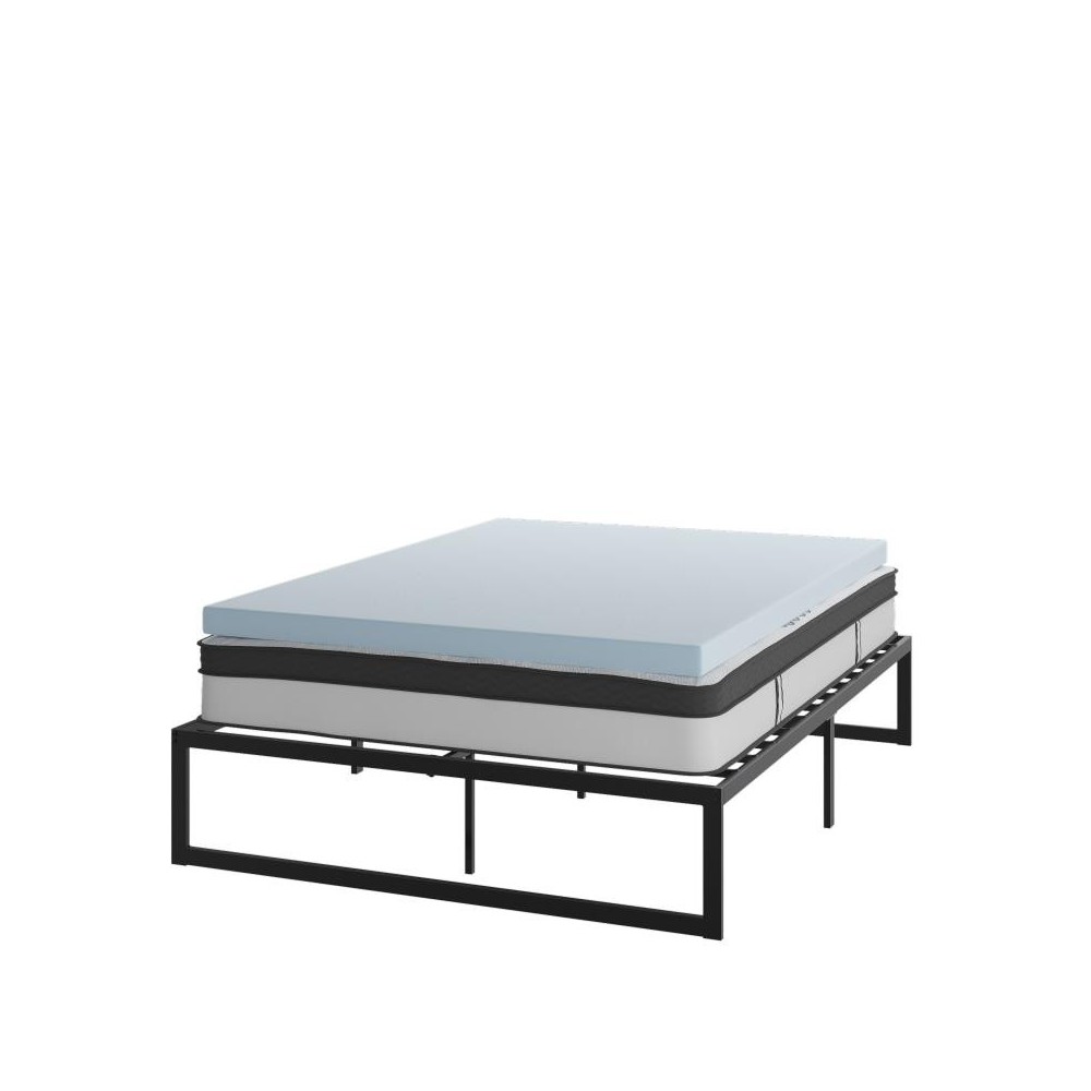 Flash Furniture Leo Mattress, Frame & Topper Set XU-BD10-10PSM3M35-Q-GG