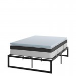 Flash Furniture Leo Mattress, Frame & Topper Set XU-BD10-12PSM2M35-F-GG