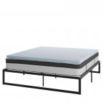 Flash Furniture Leo Mattress, Frame & Topper Set XU-BD10-12PSM2M35-K-GG