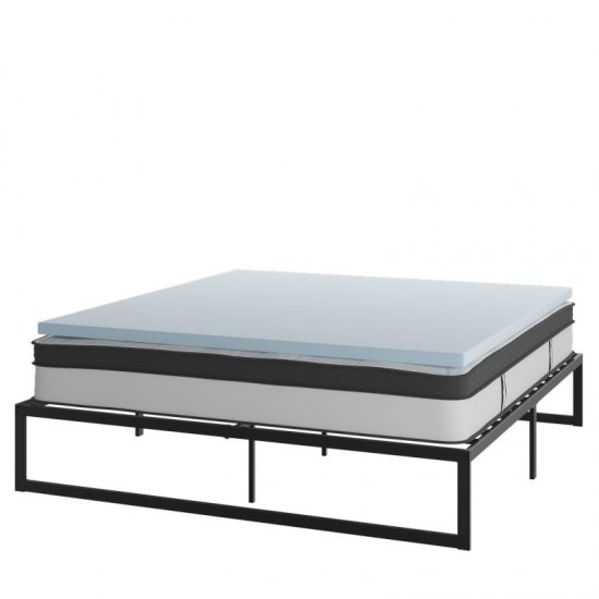 Flash Furniture Leo Mattress, Frame & Topper Set XU-BD10-12PSM2M35-K-GG