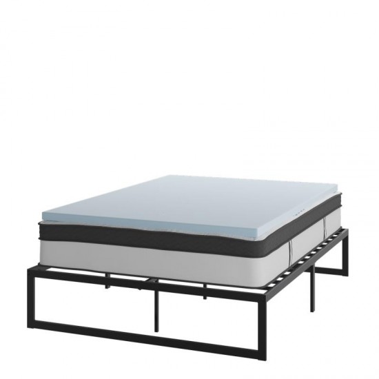 Flash Furniture Leo Mattress, Frame & Topper Set XU-BD10-12PSM2M35-Q-GG