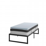 Flash Furniture Leo Mattress, Frame & Topper Set XU-BD10-12PSM2M35-T-GG