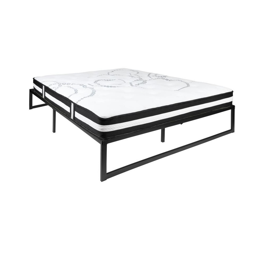 Flash Furniture Louis Queen Bed Frame & Mattress Set XU-BD10-12PSM-Q-GG