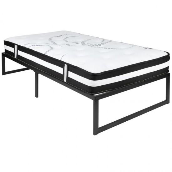 Flash Furniture Louis Twin Bed Frame & Mattress Set XU-BD10-12PSM-T-GG