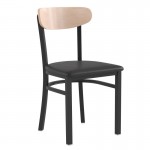 Flash Furniture Wright Black Vinyl/Wood Back Chair XU-DG6V5BV-NAT-GG