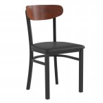 Flash Furniture Wright Black Vinyl/Wood Back Chair XU-DG6V5BV-WAL-GG