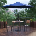 Flash Furniture Lark Faux Teak Patio Table & Chair XU-DG-810060362-UB19BNV-GG