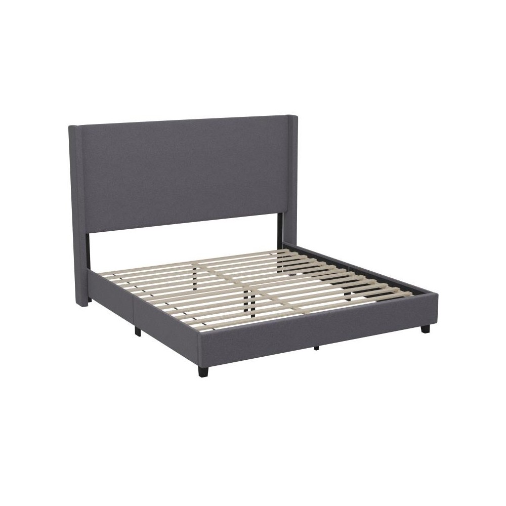 Flash Furniture Quinn Gray King Size Platform Bed YK-1077-GY-K-GG