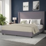 Flash Furniture Quinn Gray King Size Platform Bed YK-1077-GY-K-GG