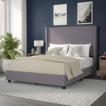 Flash Furniture Quinn Gray Queen Size Platform Bed YK-1077-GY-Q-GG