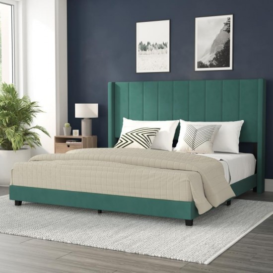 Flash Furniture Bianca Emerald King Platform Bed YK-1079-GR-K-GG